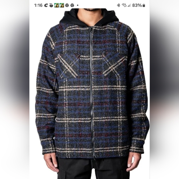 Richie Le Collection Hooded Jacket- New W/O tags Blue size M